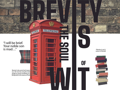 brevity is the soul of wit graphic design layout london typography