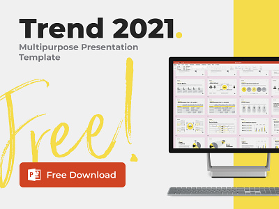 "Trend 2021" Free PowerPoint template 2021 trend free freebies hislide pantone2021 powerpoint ppt ppt design ppt template pptx presentation presentation design report template design