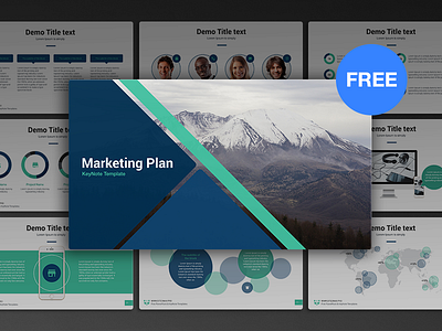 Free Keynote template: Marketing Plan design free freebies ipad key keynote marketing plan presentation report template