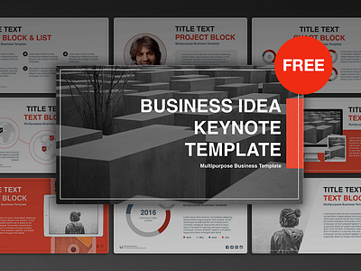 Free Keynote template: Business Idea business download flat free freebies key keynote marketing mockup presentation template theme