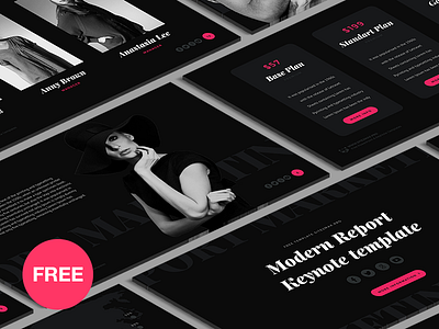 Free Keynote template: Modern Report business corporate download free freebies key keynote marketing modern presentation report template