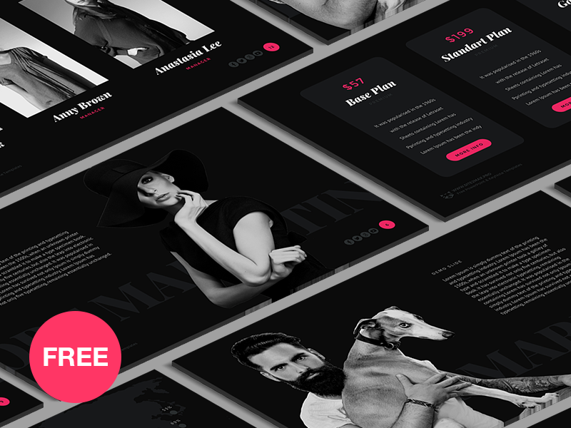 Free Powerpoint Template Modern Report By Hislide Io On Dribbble