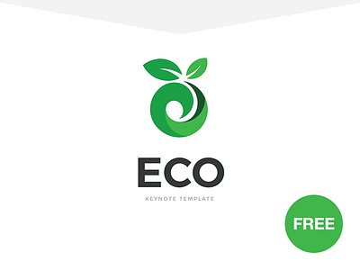 Free Keynote template: ECO business download eco free freebies key keynote marketing modern presentation startup template