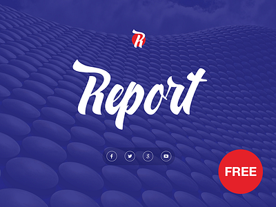 Free PowerPoint template: Report blue business download free freebies marketing powerpoint ppt presentation report startup template