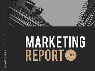 Free Keynote template: Marketing Report business download free freebies key keynote marketing minimal presentation report startup template