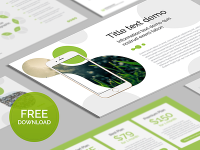 Free Keynote template: Organic business download eco free freebies key keynote marketing organic presentation report template