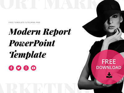 Free PowerPoint template: Modern Report business download free freebies marketing modern powerpoint ppt pptx presentation report template