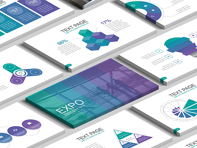 Free PowerPoint template: Expo business download flat free freebies marketing powerpoint ppt pptx presentation report template