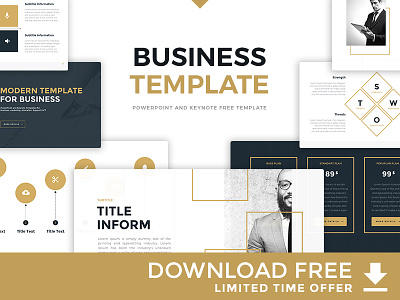 Free PowerPoint and Keynote Template "Business Template" free freebie infographic iwork key keynote powerpoint ppt pptx presentation slide template