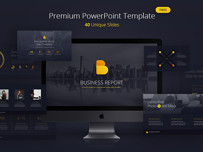 [Free] Business Report PowerPoint template vol. 1 business free freebie multipurpose powerpoint pptx presentation report slide slides template