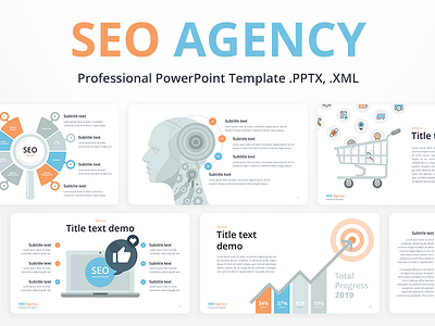 PowerPoint Presentation SEO Agency agency company download it powerpoint pptx presentation report seo slide startup template