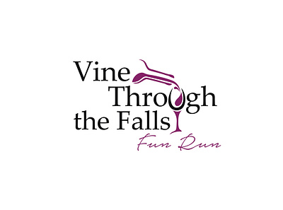 Vine Through the falls branding logo minimalist