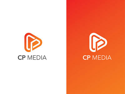 Letter CP MEDIA art entertainment letter logo media minimalist play simple studio