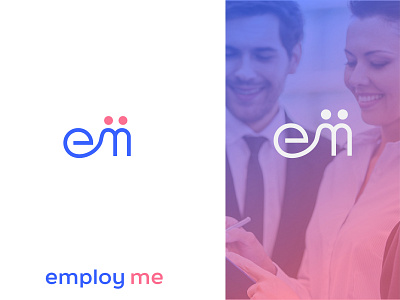 Employ Me Logo For Recruitment Business ( letter concept ) accounting branding design employ letter logo minimalist people recruitment simple