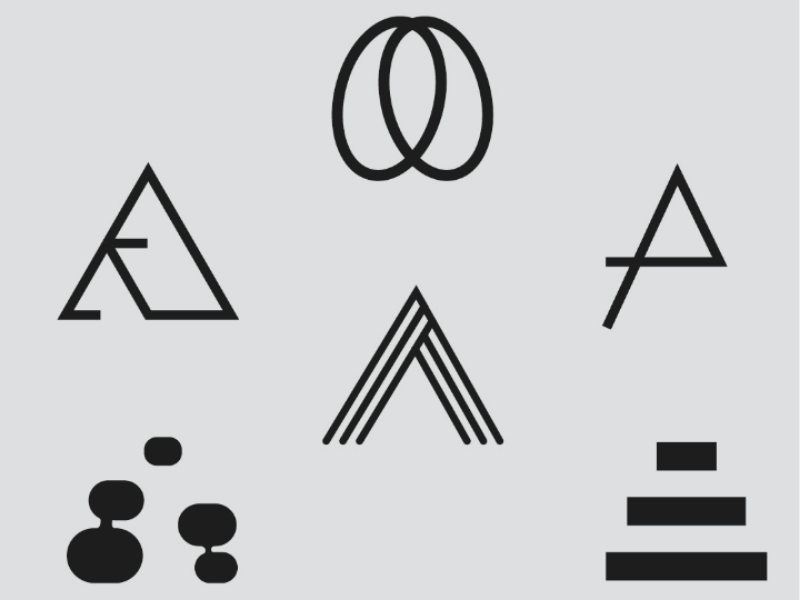 Letter A exploration flat lettermark brand start-up