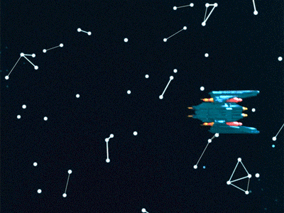 Constellation 3d 80s adobe adventure after effects arcade arcade game black blue cinema 4d constellation design render retro space spaceship stars vintage