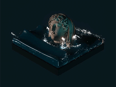Odyssey 3d abstract ancient greece cinema 4d glow greece history insydium render storm water waves xparticles