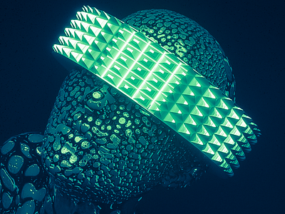 See 3d abstract cinema4d dark emerald face green human jade octane render