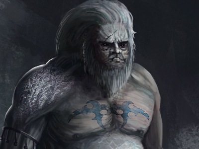 Ice Giant 2d art character concept