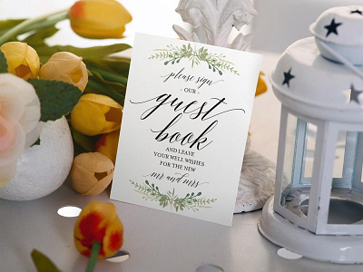 Free 8x10 Guest Book Sign Template