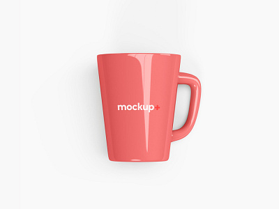 Free Front View Ceramic Mug Mockup