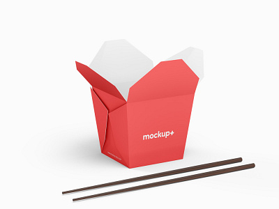 Free Noodles Box Packaging Mockup