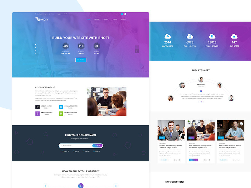 Free Web Hosting Template free psd free template free website template website template free web template free app freebies freebie design ui interface