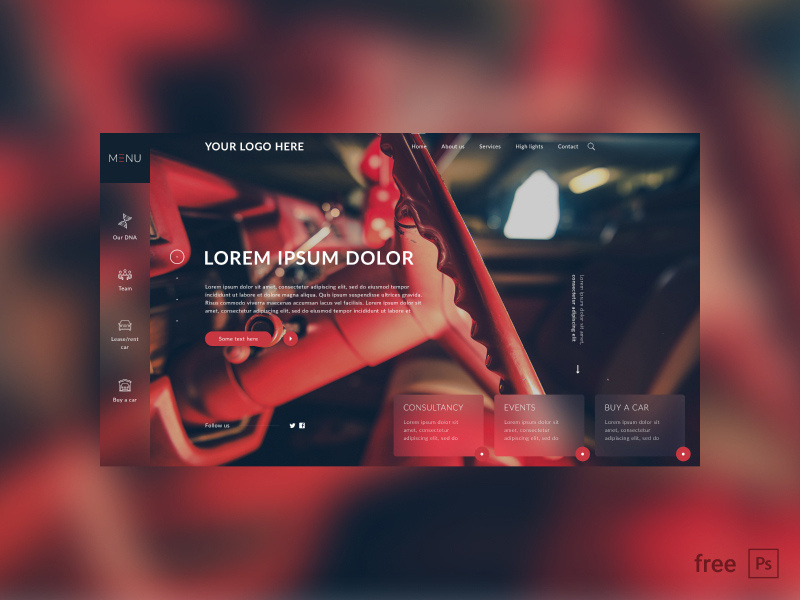 Free Simple Vintage Web Template web design webdesign website design websites website vintage retro free psd design freebies freebie