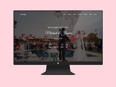 Free Wedding Website Adobe Xd Template design freebie freebies interface ui website website builder website concept website design website template website templates