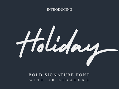 Holiday - Free Bold Script Font