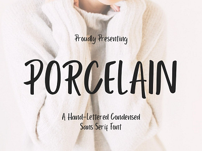 Porcelain - free hand-lettered condensed sans serif font design font font design fonts free font free fonts free typeface freebie freebies typeface typography