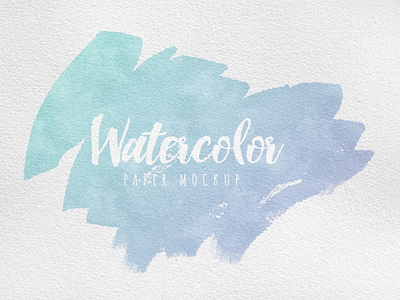 Free Watercolor Paper Mockup