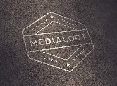 Free Vintage Leather Logo Mockup design free psd freebie freebies interface logo mockup mockup psd mockup template ui