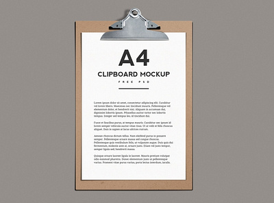 Free A4 Paper Clipboard Mockup design free psd freebie freebies interface mockup mockup design mockup psd mockup template ui