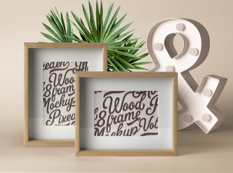 Download Free Vertical And Landscape Wood Frame Mockup By Rio Sanchez On Dribbble