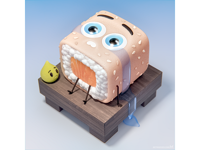 Sushicution — 3D character artwork