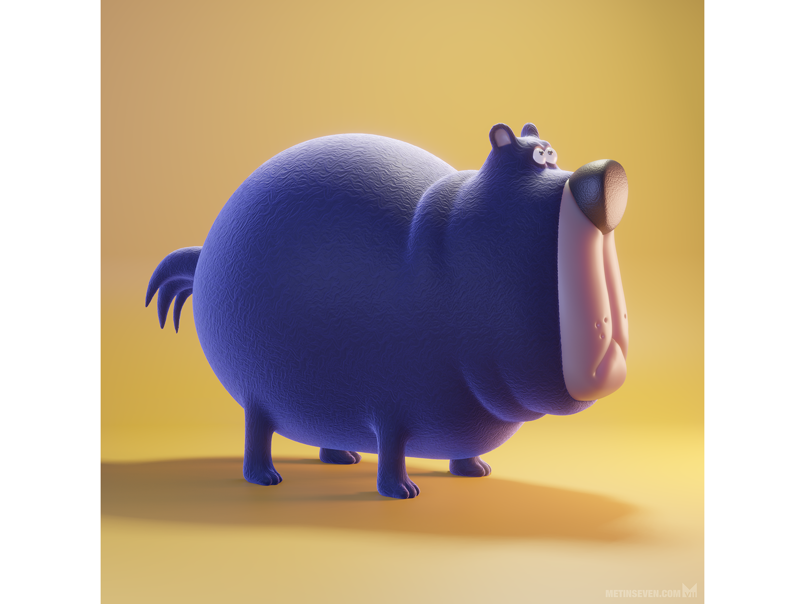 Cartoon-style 3D bear character 3d b3d bear blender blender3d cartoon character characterdesign design eevee funny illustration illustrator modeler rendering whimsical