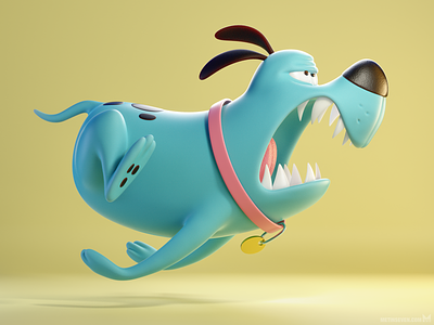 Arf Arf Arf Arf Arf! 🐶😁 3d b3d barking blender blender3d cartoon character cute dog funny model modeler running