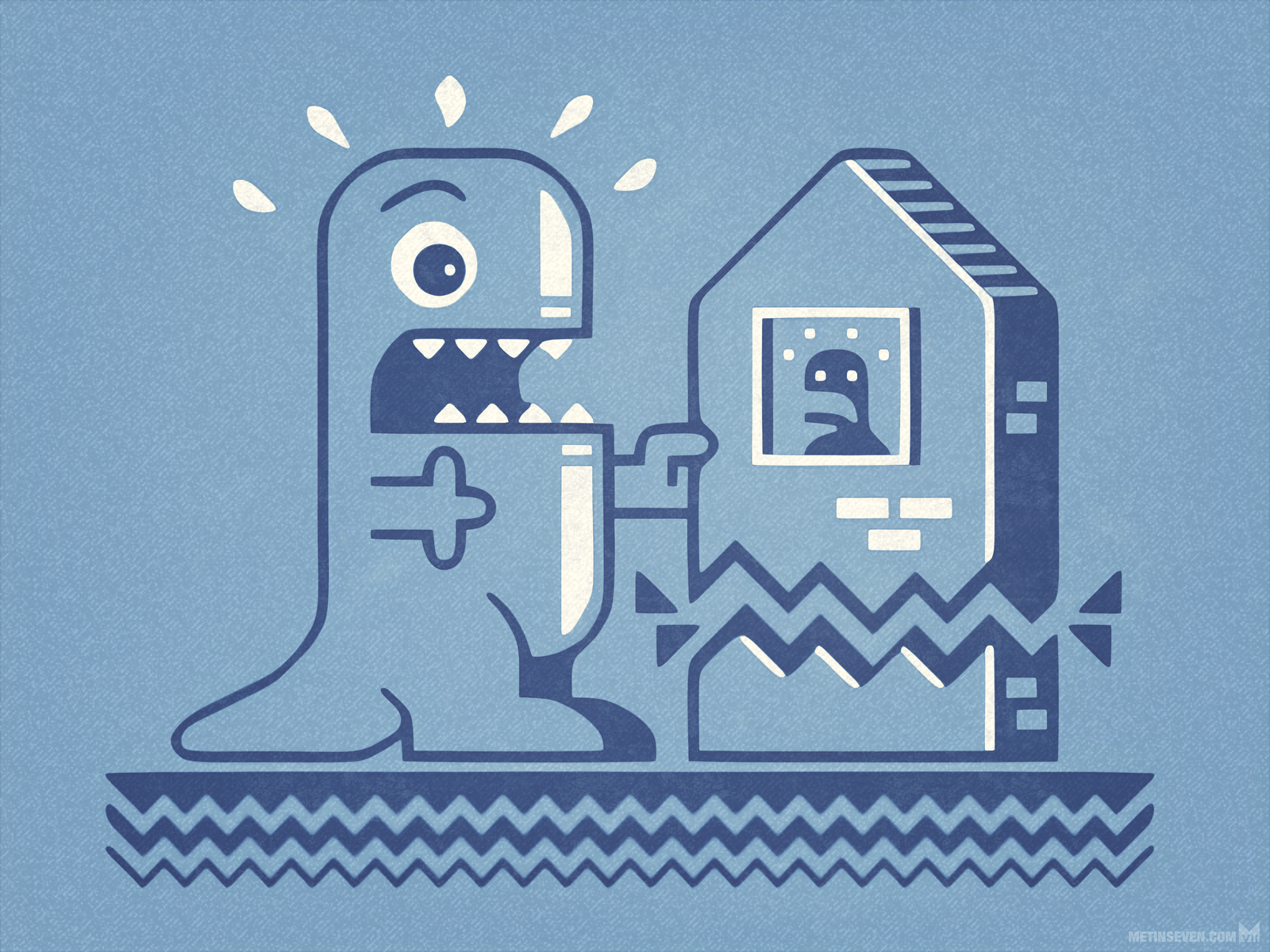 Retro fun — animated GIF illustration by Metin Seven on Dribbble