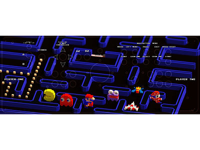 Custom 3D pixel design for the Xtension Control game controller 3d arcade artwork donkeykong galaga game illustrator mario maze mrdo pacman pixelart retro retrogaming voxelart