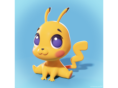 Baby Pikachu b3d