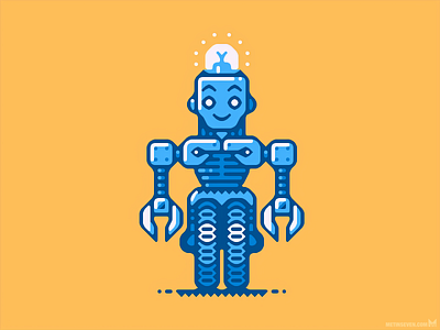 Icon-style vector illustration about robots and AI artwork cartoon character characterdesign design illustration logo ui