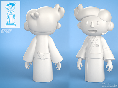 3D print model from 2D character