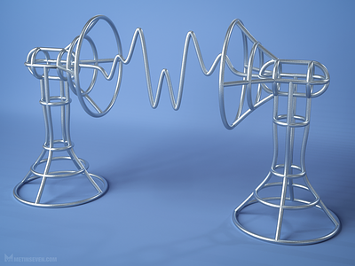 Waveform 3D-printed art object