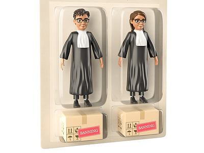 Toy lawyer action figures
