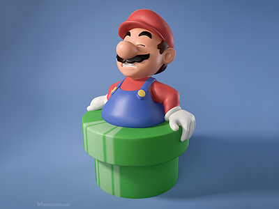 Fat Mario 3D print 3d print design fan art gadget game gaming mario metin seven nintendo pipe pop art toy