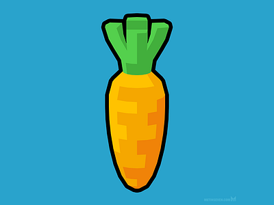 Low-poly 3D carrot logo 3d 3d pixel art carrot design emoticon logo low poly metin seven symbol