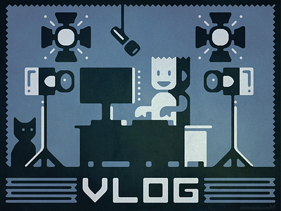 Vlogger — iconic vector illustration