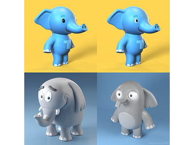 3D elephant toy character designs 3d 3d modeler 3d modeling 3d rendering character character design concept cute design elephant olifant toy