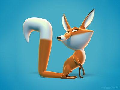 Cartoony stylized 3D fox character 3d 3d illustration 3d modeler 3d sculptor animal cartoony character character design cute design fox stylized